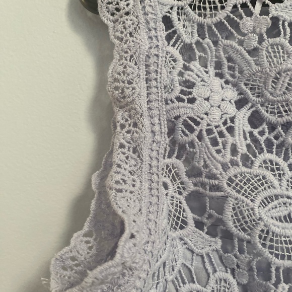 Lavender lace Nanette Lepore blouse - Picture 4 of 13